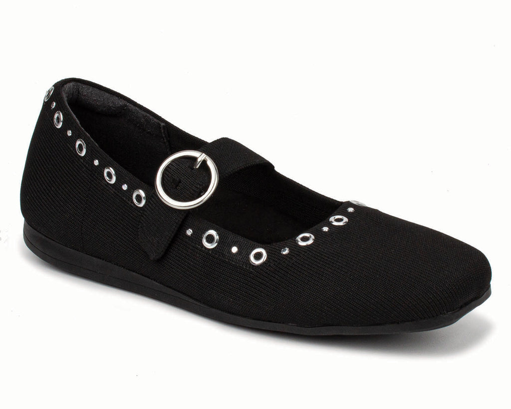 Naomi-Black Knit with Studs | Ros Hommerson