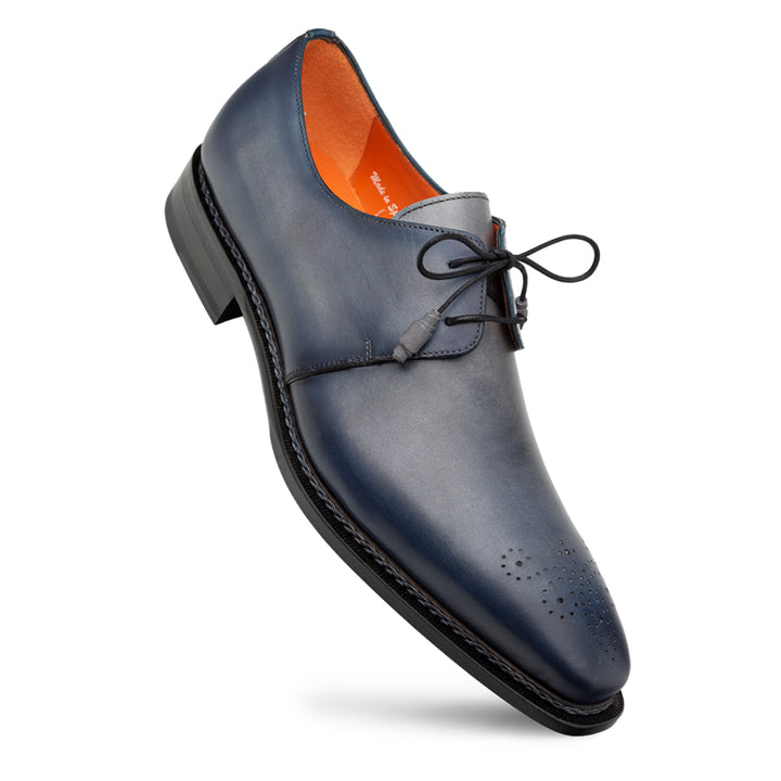 PRINCIPE PATINA LEATHER DERBY- GRAY| MEZLAN