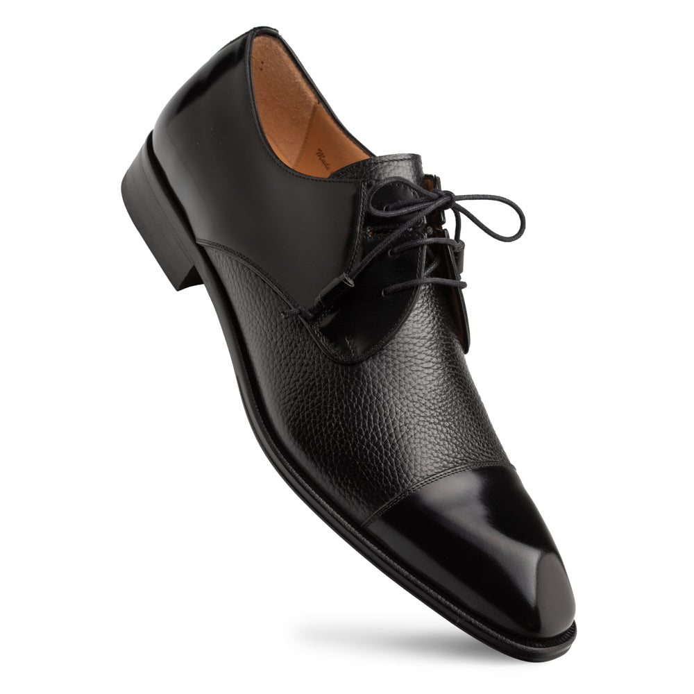 Capello Hi-Shine/Calf Derby-Black | Mezlan