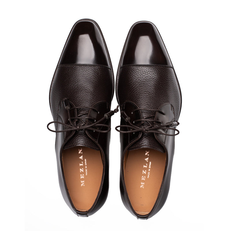 Capello Hi-Shine/Calf Derby-Brown | Mezlan