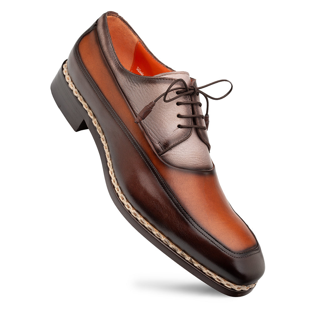 Bowery Calf/Deer Derby-Choco Multi | Mezlan