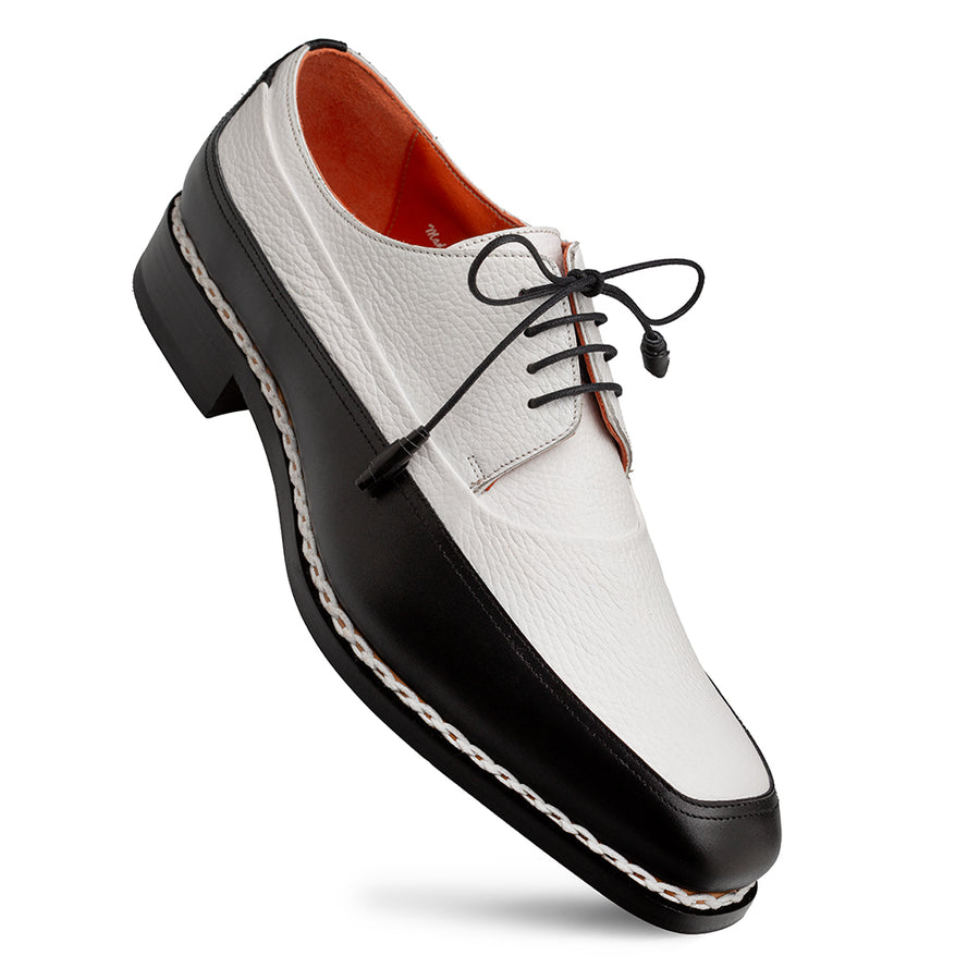 Muro Two Tone Derby-Black/White | Mezlan