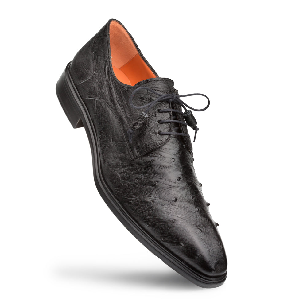 TILLSON OSTRICH DERBY-Black | Mezlan