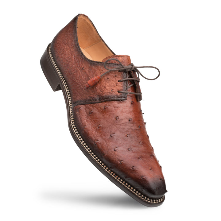 TILLSON OSTRICH DERBY-Brandy | Mezlan