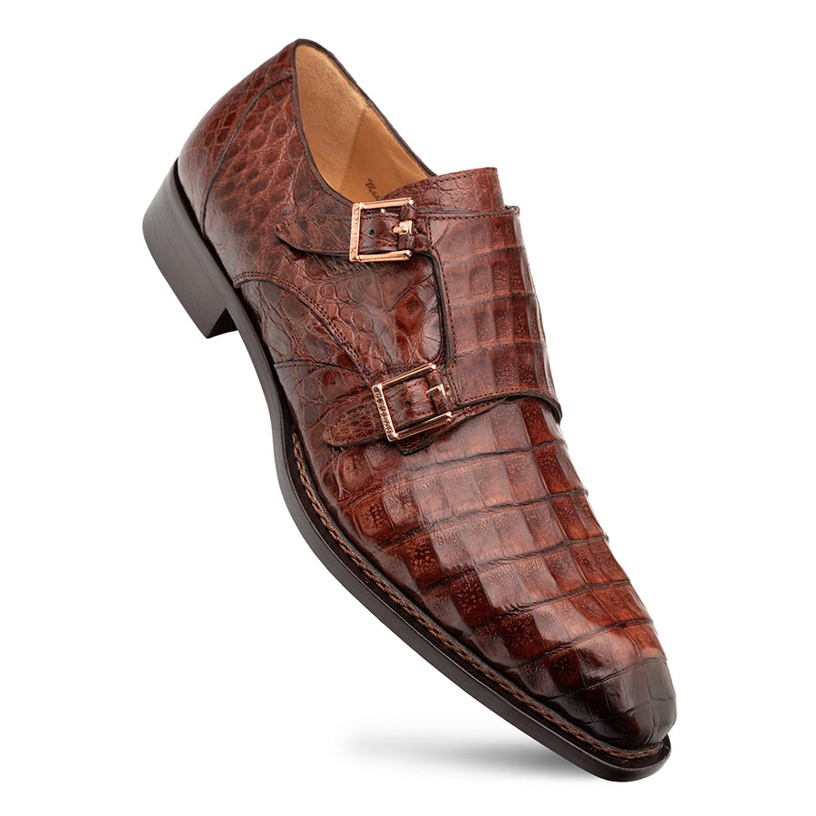 Doyers Crocodile Double Monk-Sport | Mezlan