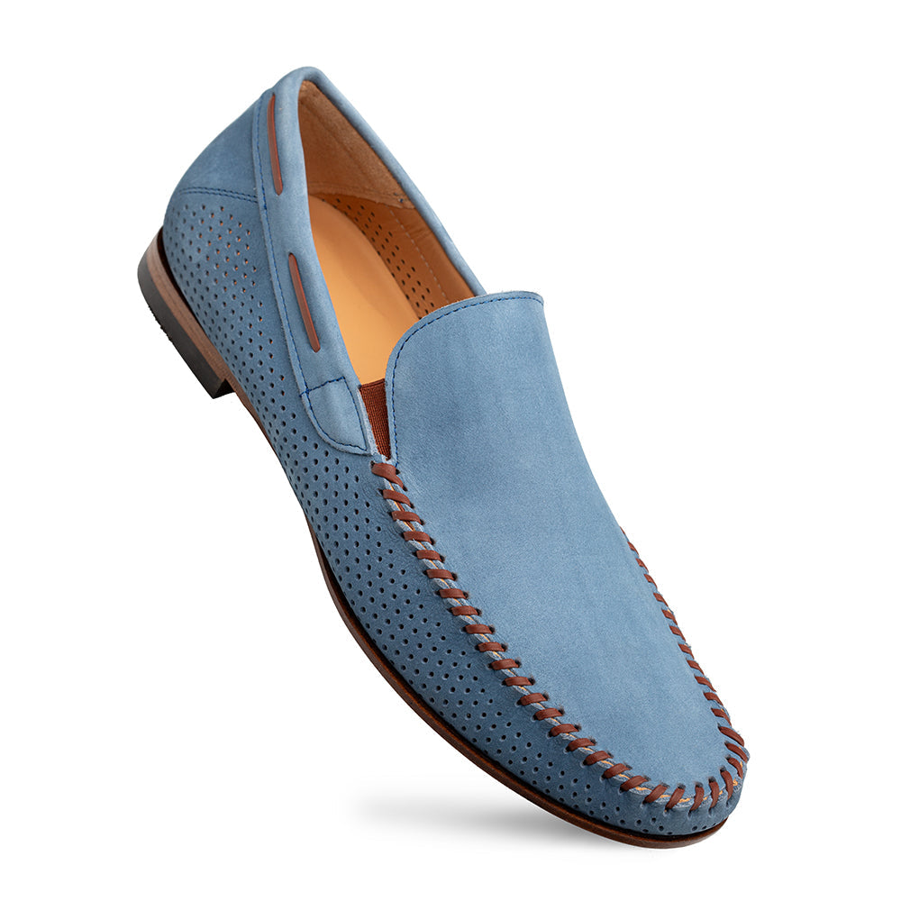 Tossa Nubuck Moccasin-Jeans | Mezlan