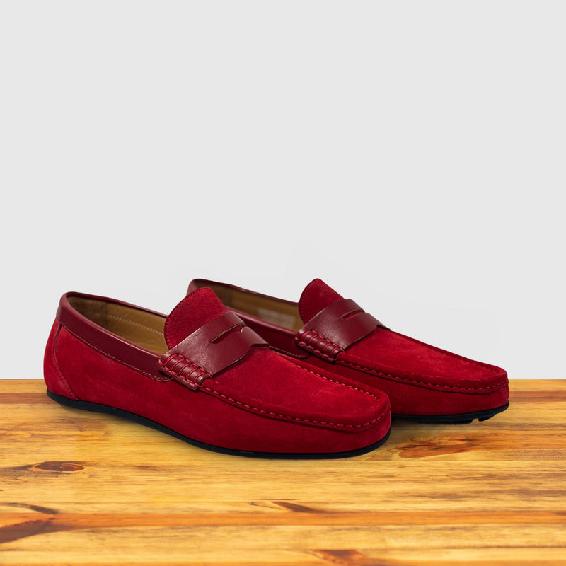 Calzoleria Toscana Zula Velour Suede/Leather Penny Loafer | Toscana