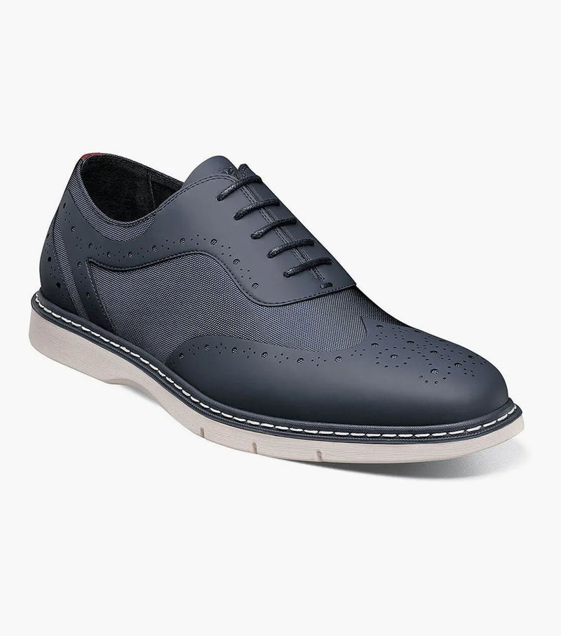Stacy adams black and white wingtips sales