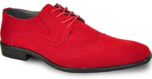 Bravo King-3 Men's Wingtip Dress Oxford Shoe in Red