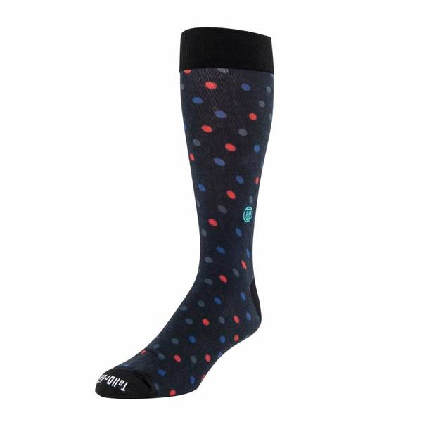 THE STUDLEY - CLASSIC FIT - CARDINAL POLKA DOT DRESS SOCKS