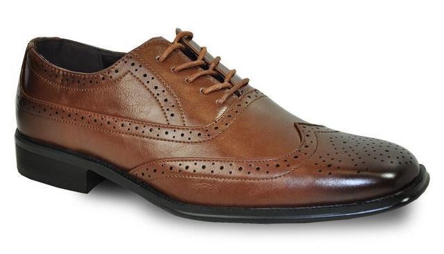 Bravo Milano-1 Men's Classic Wingtip Oxford in Brown