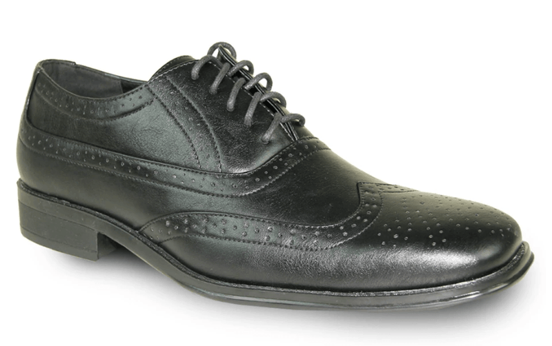 Bravo Milano-1 Men's Classic Wingtip Oxford in Black