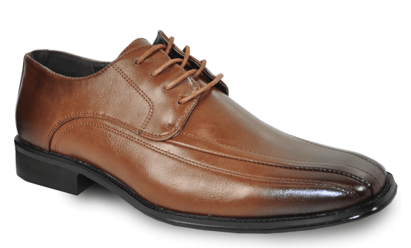 Bravo Milano-3 Square Toe Double Runner Men's Dress Shoe in Brown