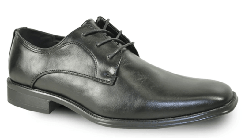 Bravo Milano-4 Men's Plain Square Toe Dress Oxford in Black
