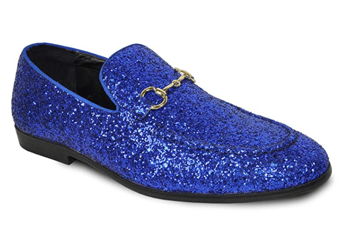Bravo Men's Modern Dress Bit Loafer in Blue.