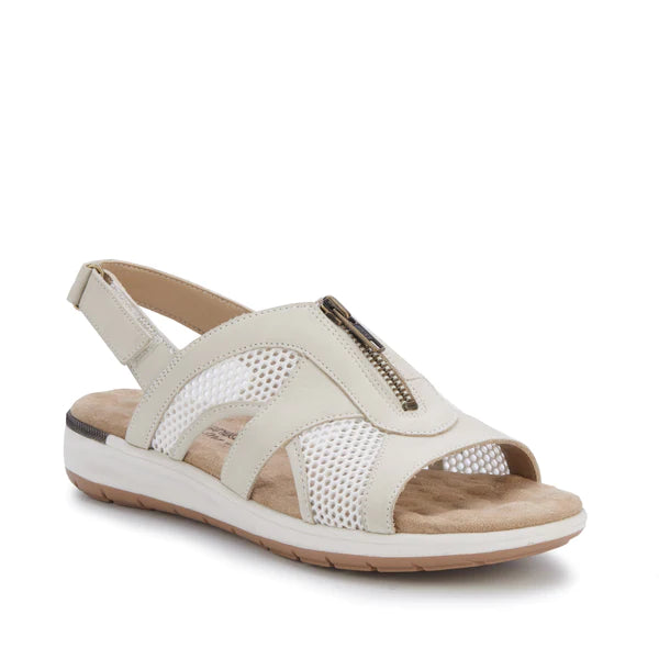 Spencer Sandal: Bone Nubuck/Bone Mesh I Walking Cradle