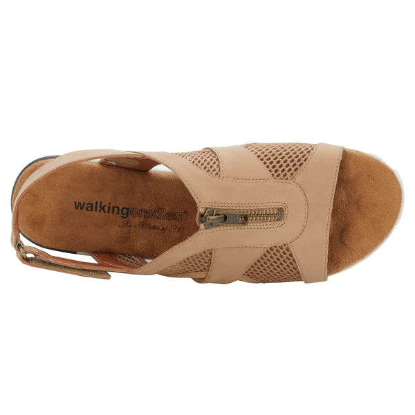 Spencer Sandal: Light Taupe Nubuck/Light Taupe Mesh I Walking Cradle
