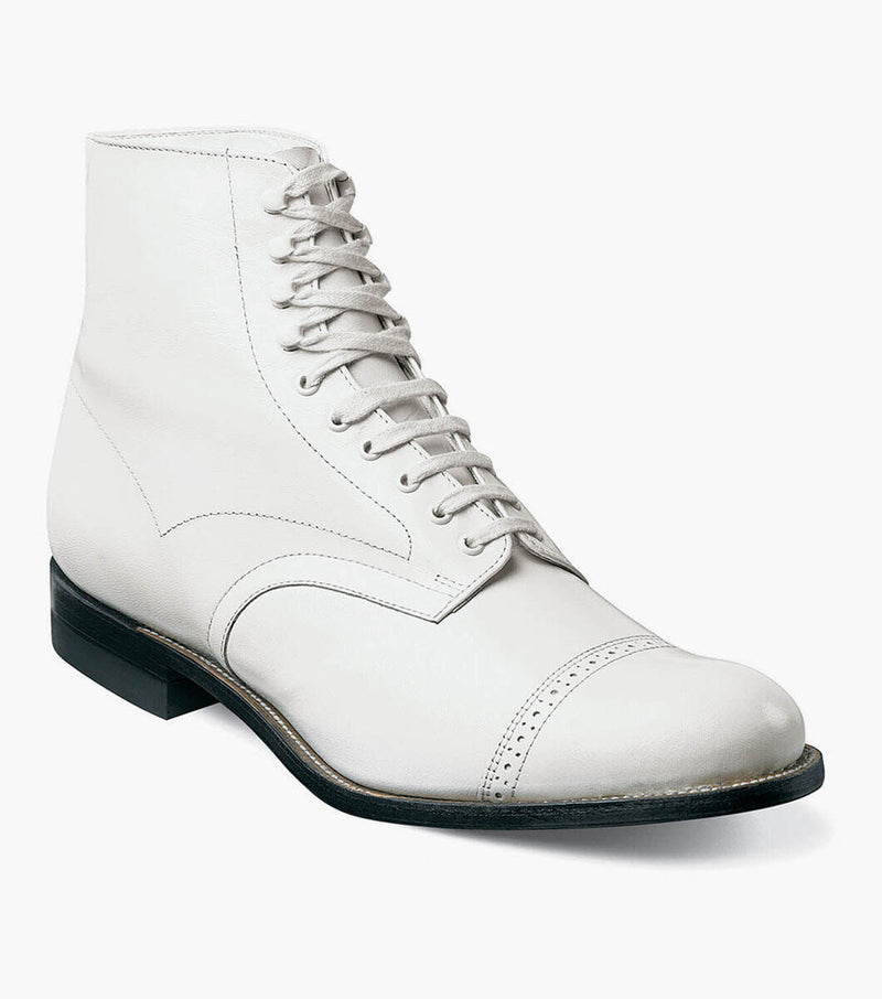 Madison Cap Toe Boot-White | STACY ADAMS
