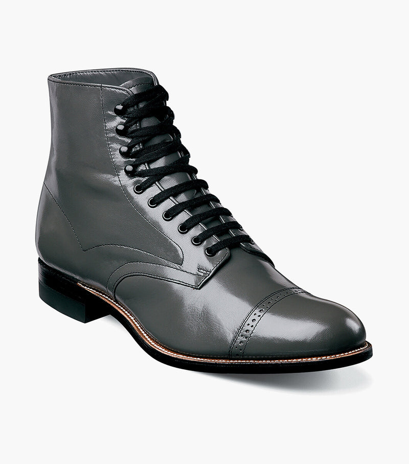 Madison Cap Toe Boot- Steel Gray| STACY ADAMS