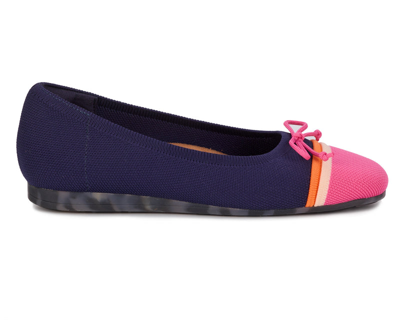 NOELLE-Navy/Pink Multi Knit | Ros Hommerson