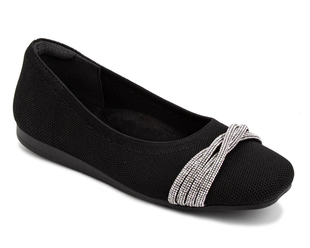 NISSA-Black Knit with Silver | Ros Hommerson