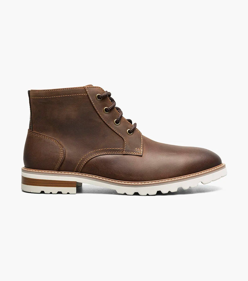 Renegade  Plain Toe 4-Eye Boot-Brown CH| Florsheim