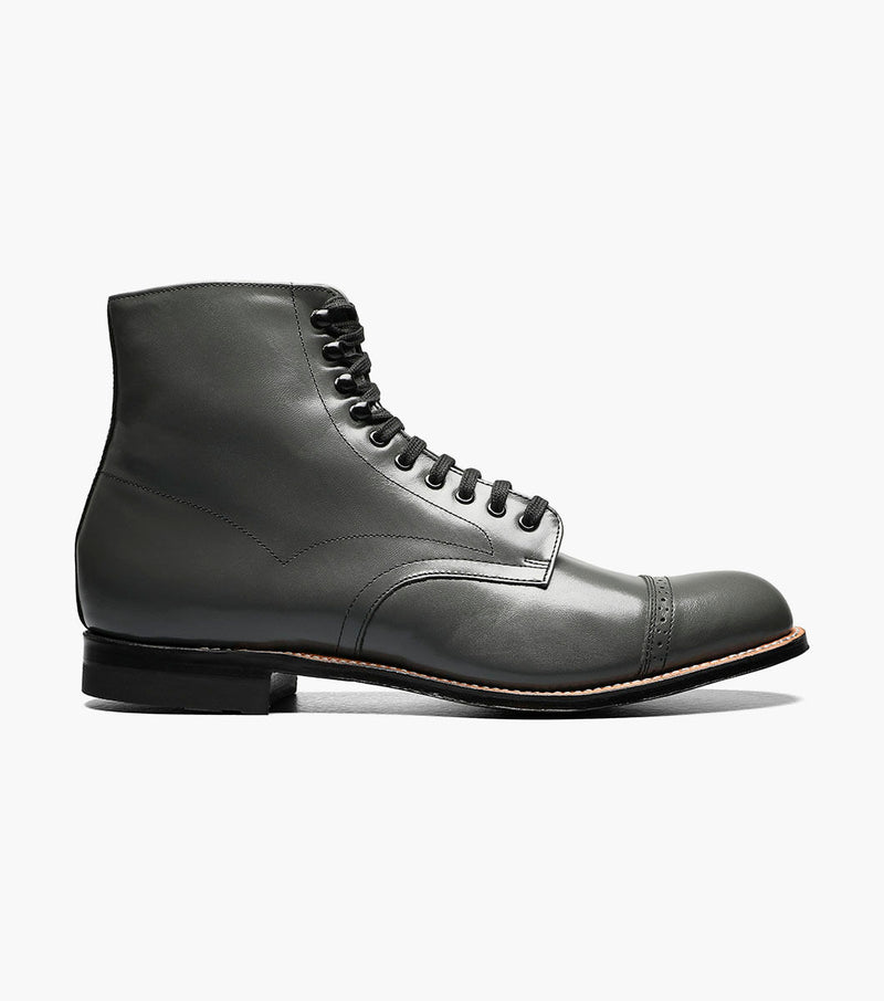 Madison Cap Toe Boot- Steel Gray| STACY ADAMS