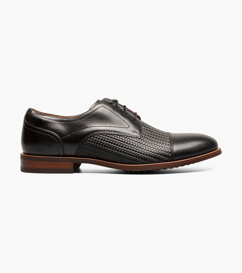 Rucci Weave Cap Toe Oxford-Black | Florsheim