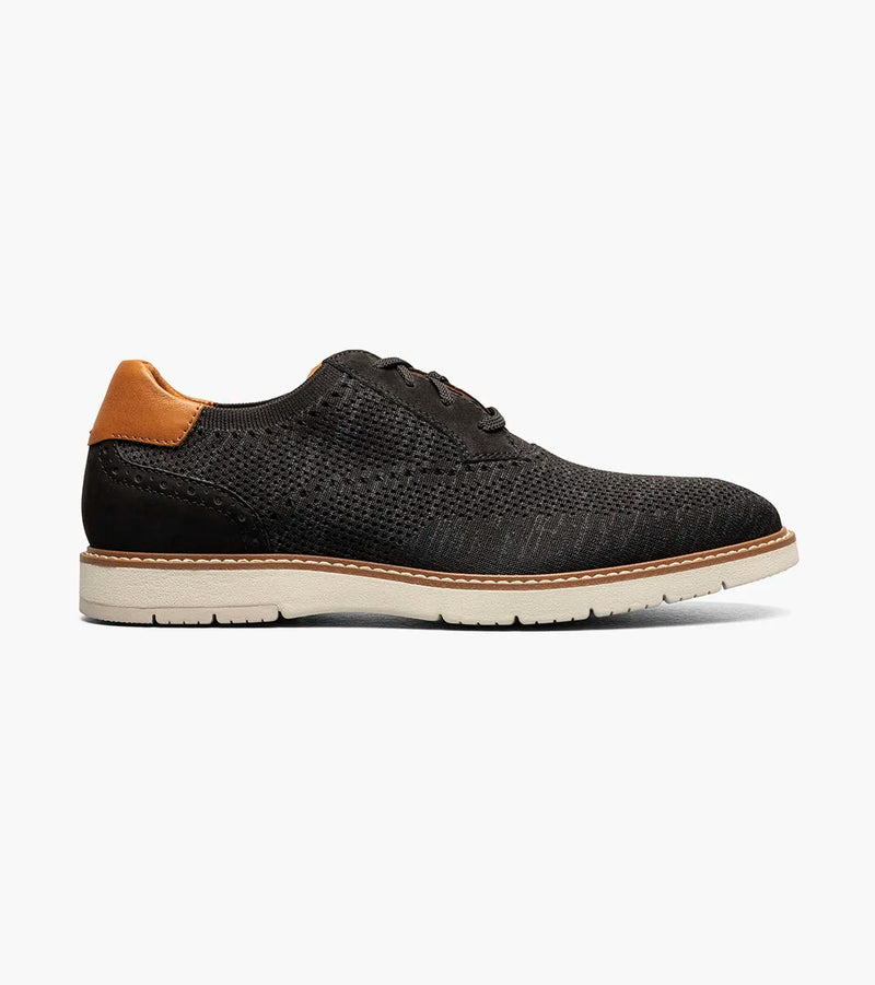 Vibe Knit Plain Toe Oxford-Black | Florsheim