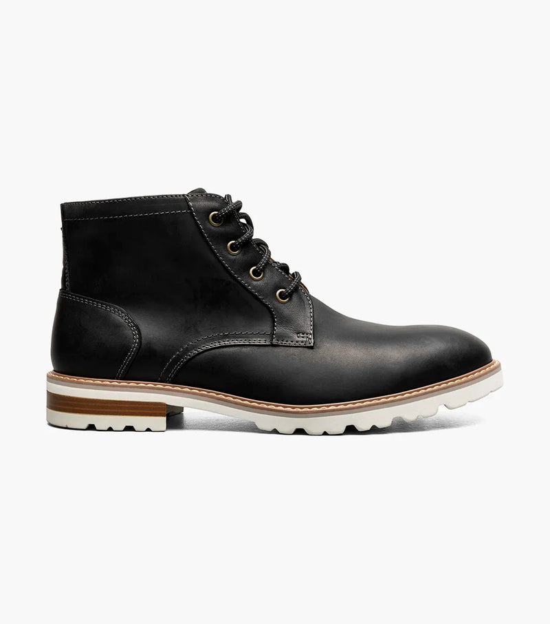 Renegade  Plain Toe 4-Eye Boot-Black CH| Florsheim