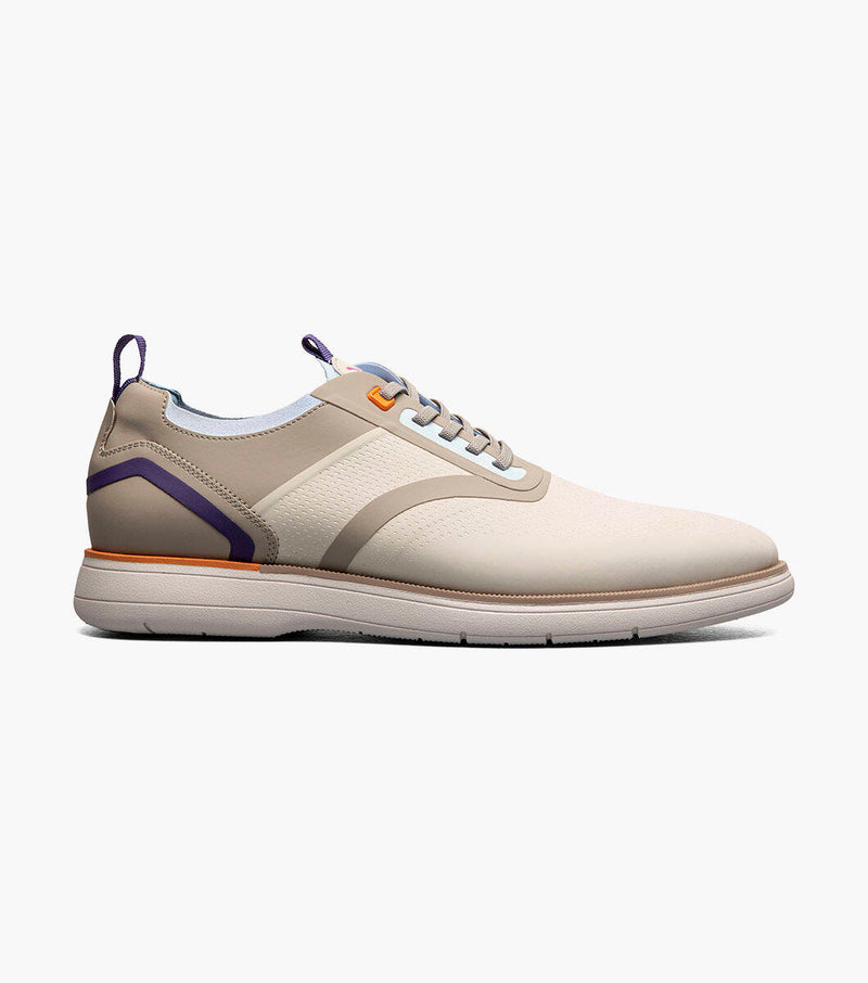 Everidge Plain Toe Elastic Lace Up-Cream Multi | Stacy Adams