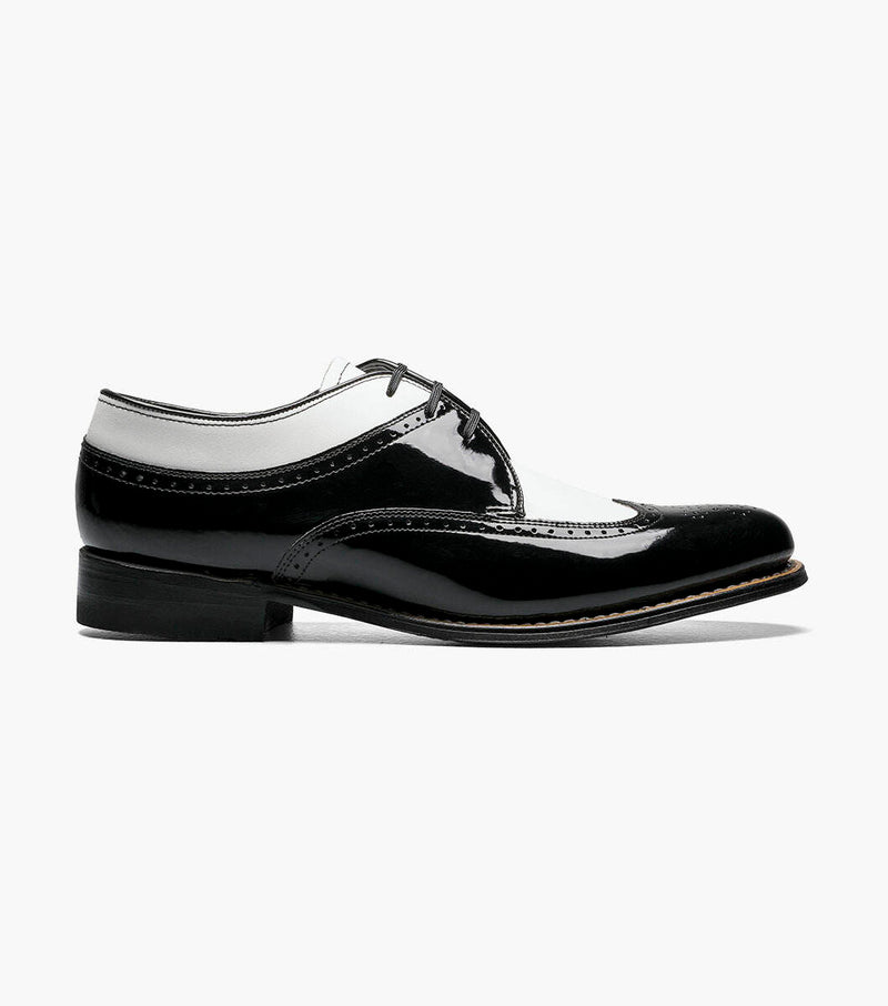 DAYTON Wingtip Oxford-Black/White | STACY ADAMS