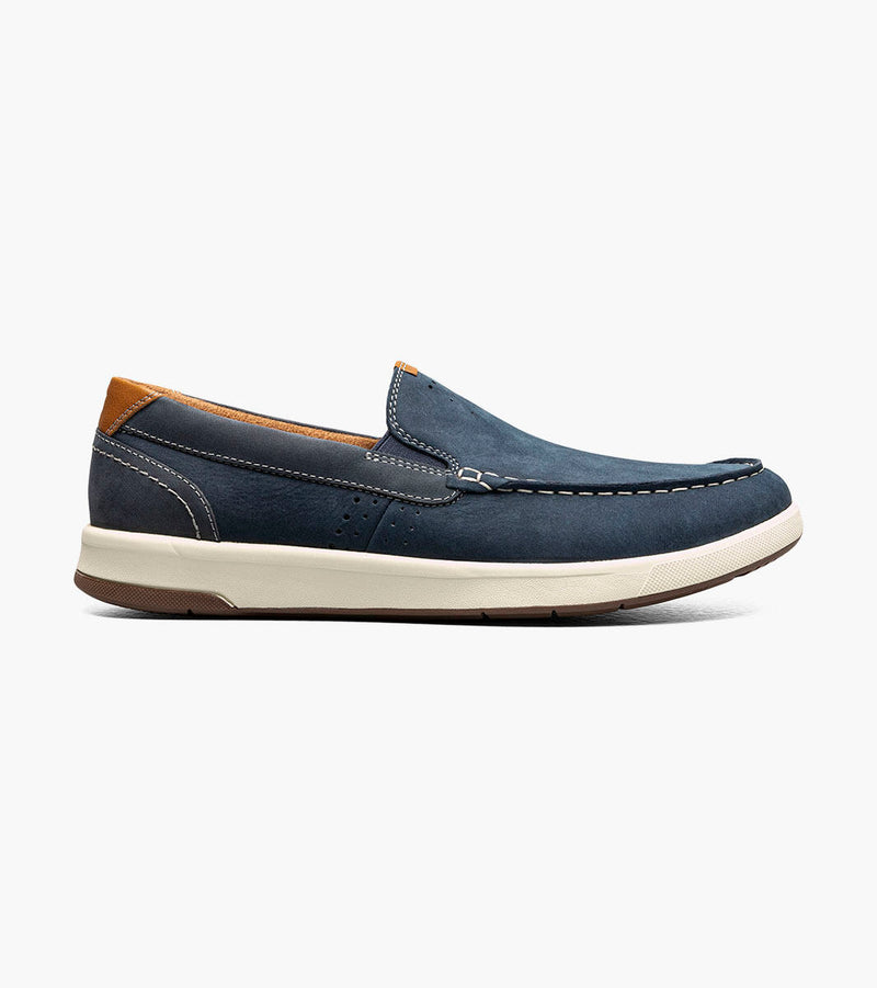 Crossover Moc Toe Slip On-Navy Nubuck | Florsheim