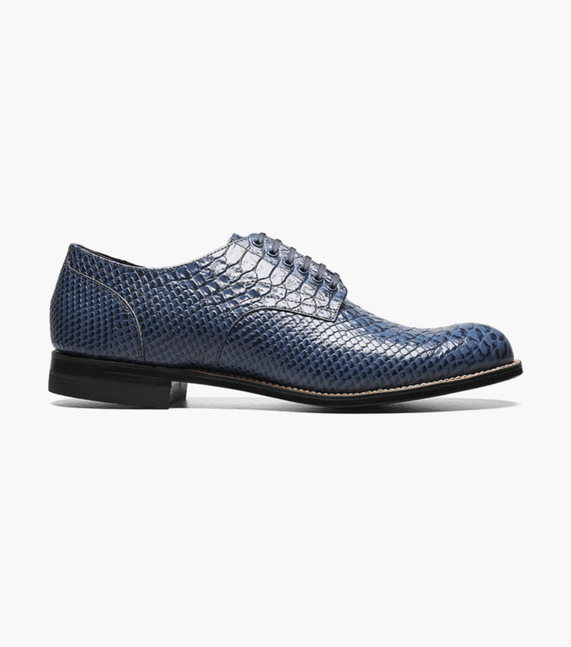 MADISON ANACONDA PLAIN TOE OXFORD-Blue | STACY ADAMS