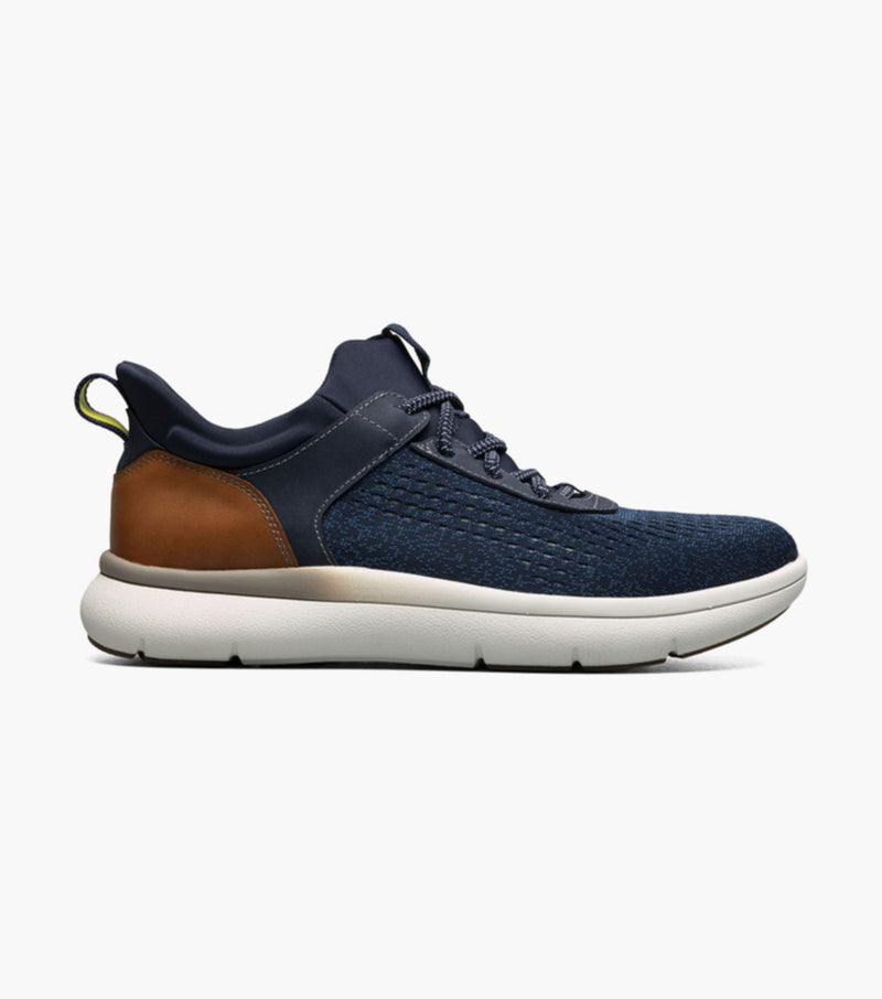 Fleet Knit Elastic Lace Sneaker-Navy | Florsheim