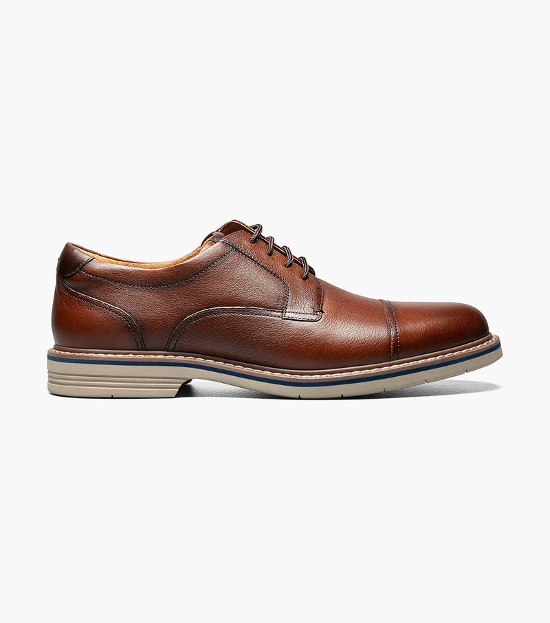 Norwalk Cap Toe Oxford-Cognac Tumbled | Florsheim