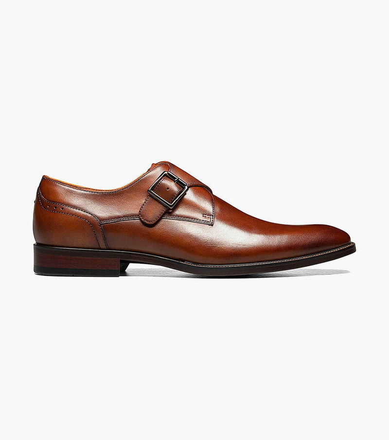 Sorrento Plain Toe Single Monk Strap-Cognac | Florsheim