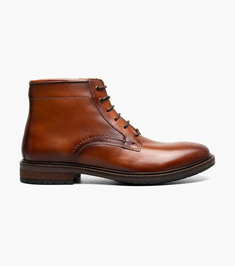 Forge Plain Toe Lace Up Boot-Cognac| Florsheim