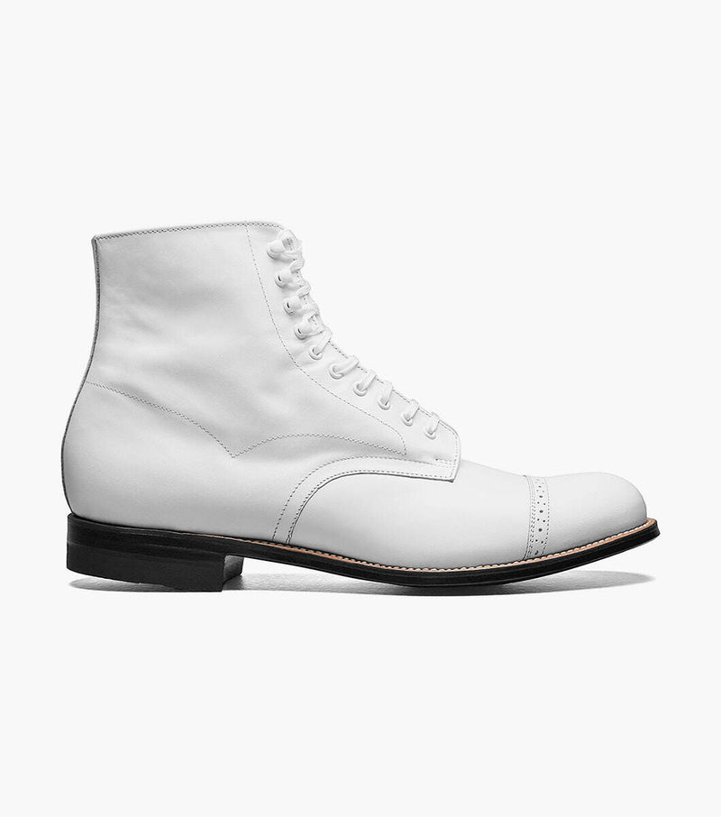 Madison Cap Toe Boot-White | STACY ADAMS