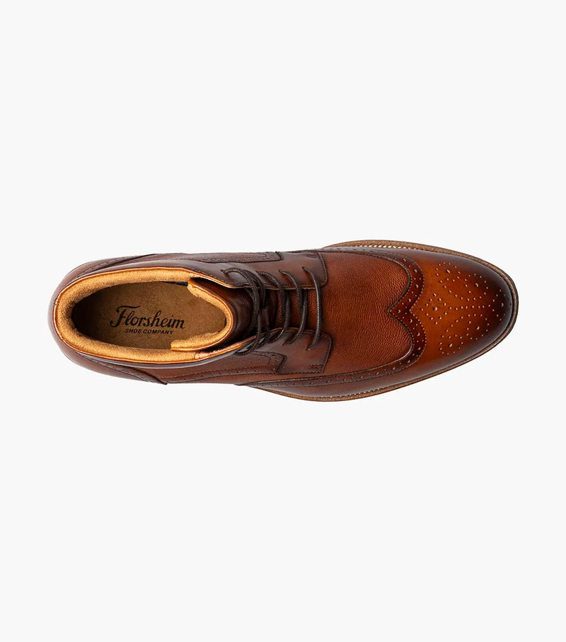 Rucci Wingtip Lace Up Boot-Cognac | Florsheim