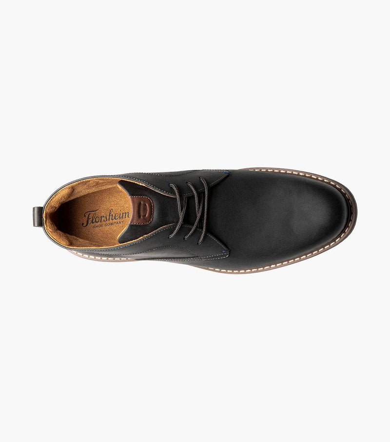 Norwalk Plain Toe Chukka Boot-Black CH | Florsheim