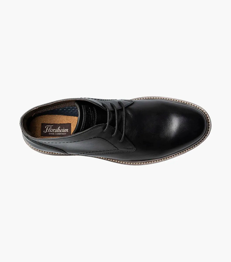 Forge Plain Toe Chukka Boot-Black| Florsheim