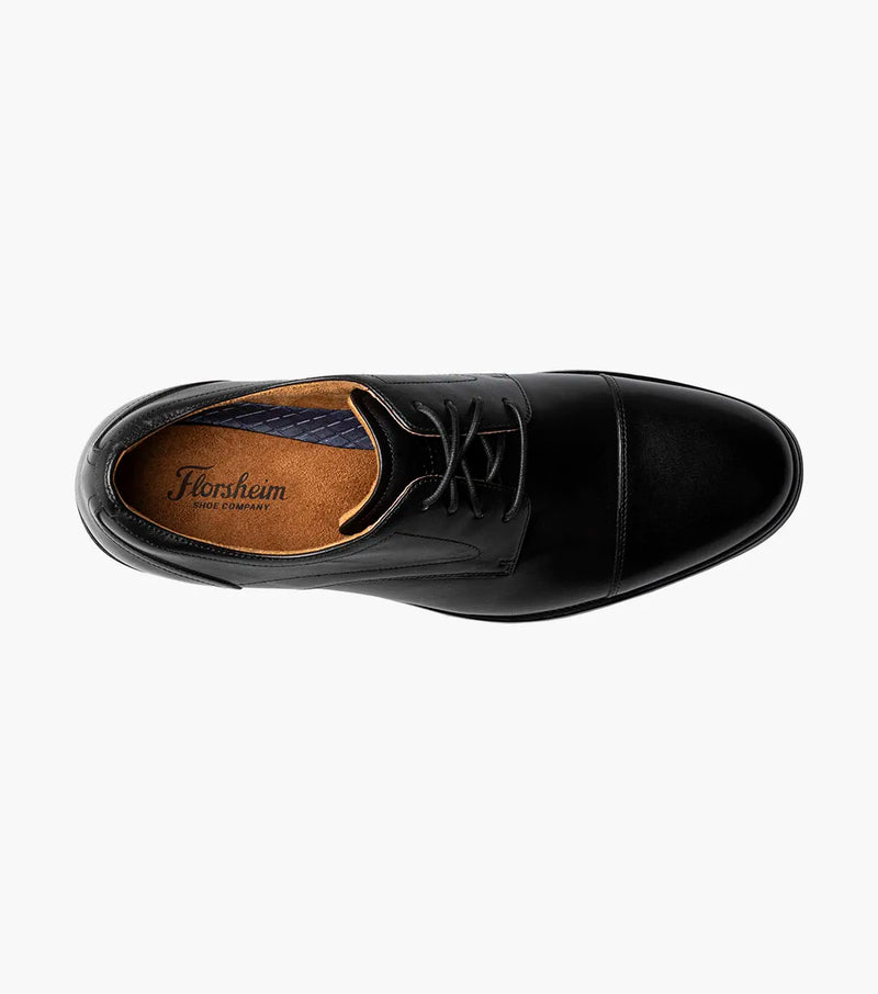 Rucci Cap Toe Oxford-Black Smooth| Florsheim