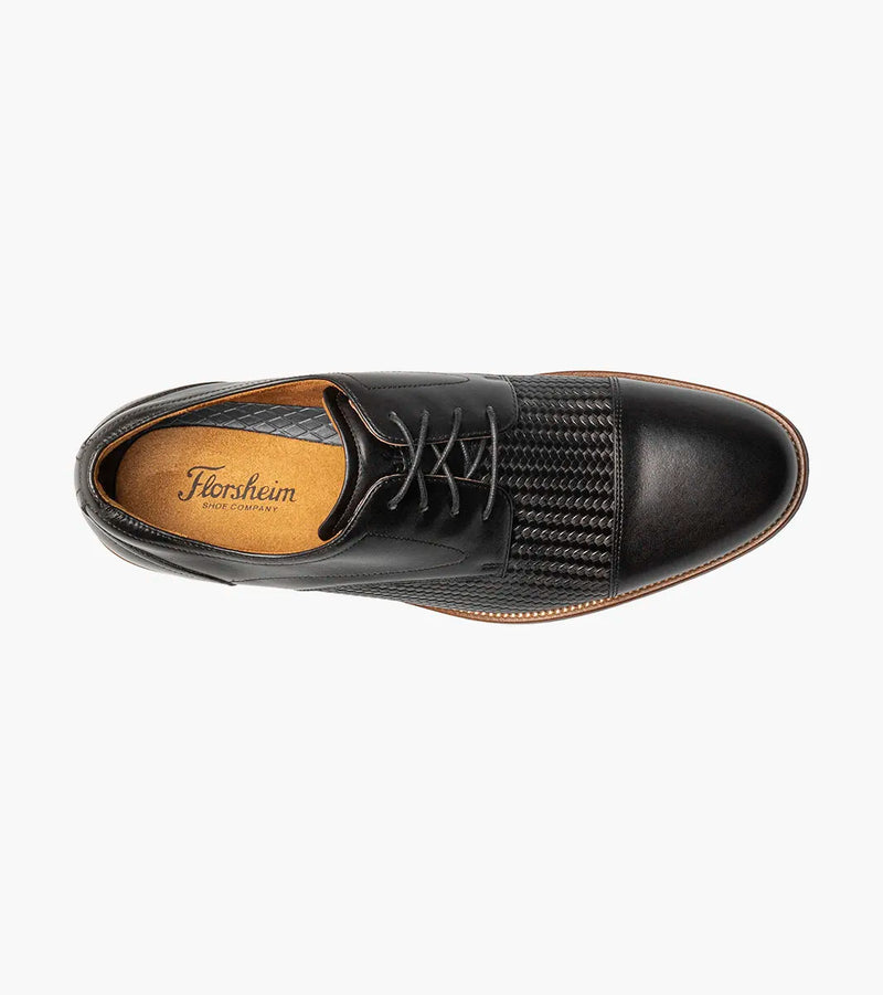 Rucci Weave Cap Toe Oxford-Black | Florsheim