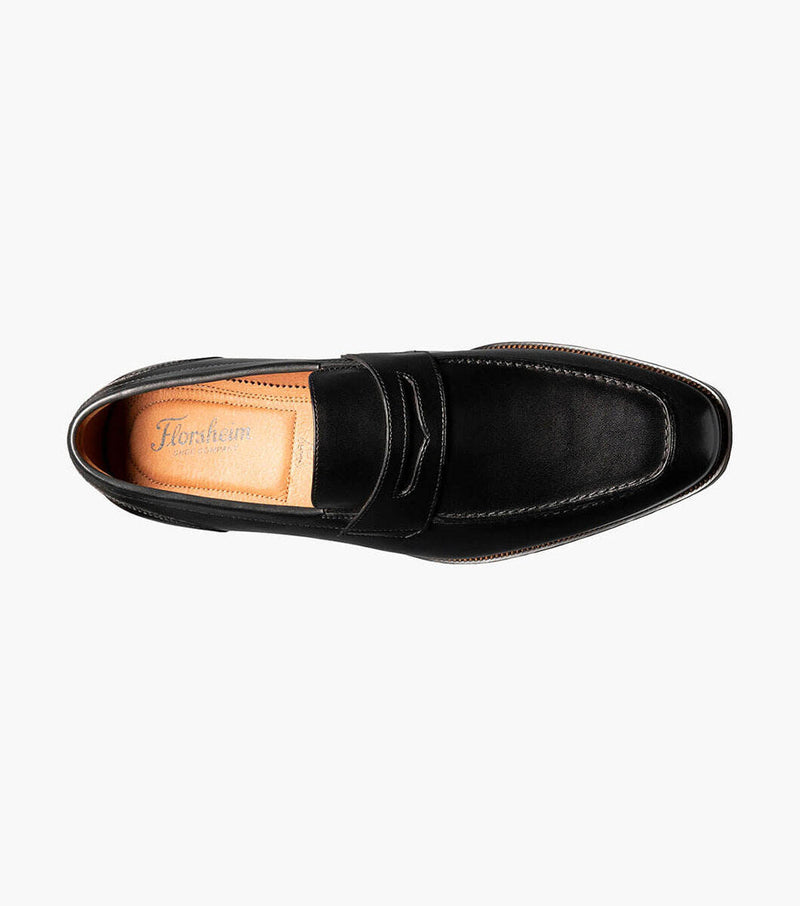 Sorrento Moc Toe Penny Loafer-Black | Florsheim