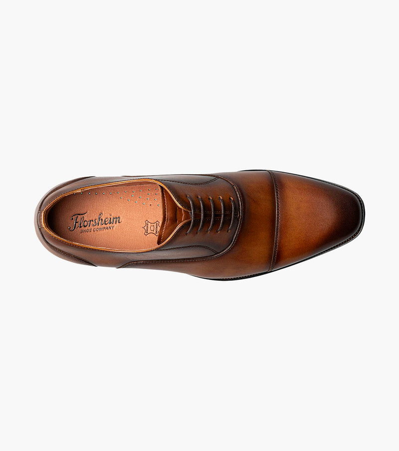 Sorrento Lux Cap Toe Bal Oxford-Cognac | Florsheim