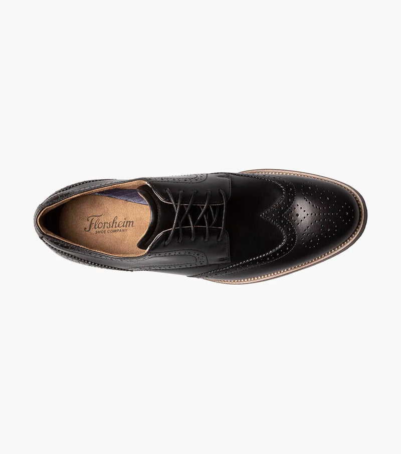 Rucci Wingtip Oxford-Black | Florsheim