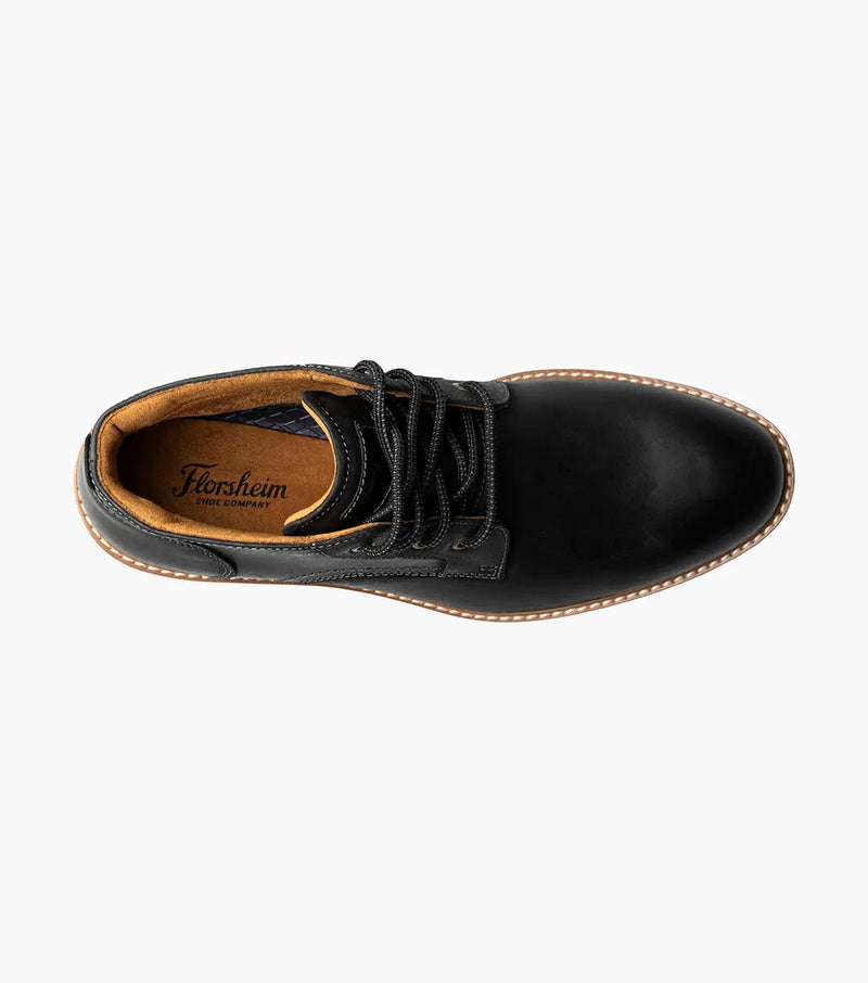 Renegade  Plain Toe 4-Eye Boot-Black CH| Florsheim