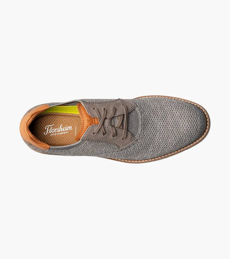 Vibe Knit Plain Toe Oxford-Gray | Florsheim