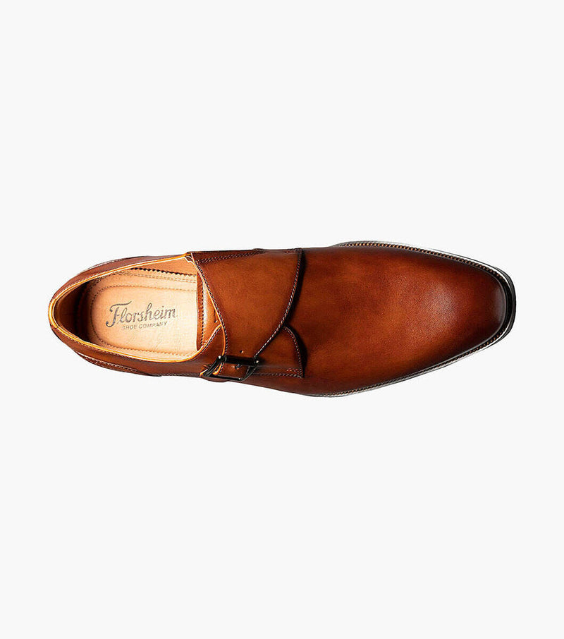 Sorrento Plain Toe Single Monk Strap-Cognac | Florsheim